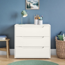 Stompa 3 Drawer Chest White