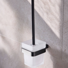 Miller Miami Toilet Brush Set Matt Black