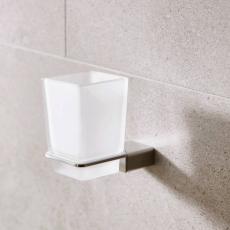 Miller Miami Tumbler And Holder Brushed Nickel