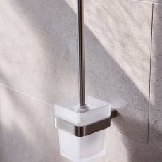 Miller Miami Toilet Brush Set Brushed Nickel