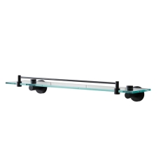 Miller Bond Shelf Clear With Guard Rail Matt Black