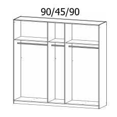 Boston 5 Door 3 Mirror Wardrobe Alpine White