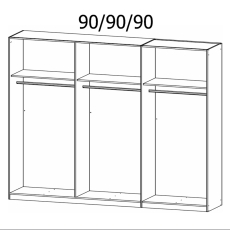 Boston 6 Door 4 Mirror Wardrobe Alpine White