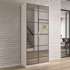 Boston 2 Door 2 Mirror Wardrobe Alpine White
