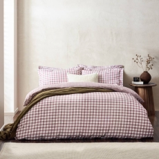 The Linen Yard Barton Duvet Set Berry