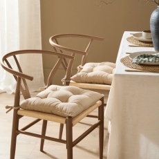 Slub Cotton Seat Pad Linen