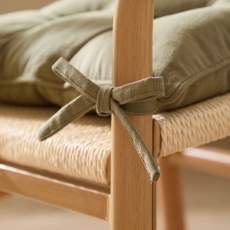 Slub Cotton Seat Pad Moss