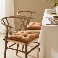 Slub Cotton Seat Pad Toffee