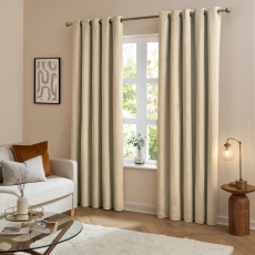 Ultimate Velvet Readymade Curtains Natural
