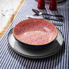 Mikasa Coupe Bowl 21cm Blue Red Arc