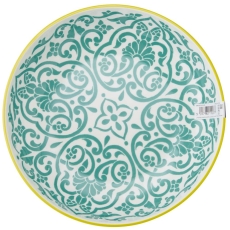 Mikasa Coupe Bowl 21cm Yellow Blue Geometric