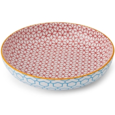 Mikasa Coupe Bowl 21cm Geometric Blue