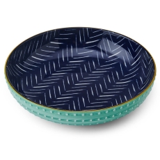 Mikasa Coupe Bowl 21cm Indigo Chevron