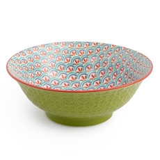 Mikasa Green Blue Geometric Ramen Bowl 21cm