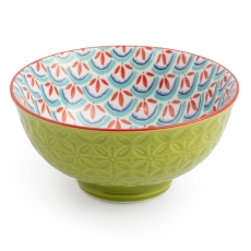 Mikasa Green Blue Geometric Nibble Bowl 12cm