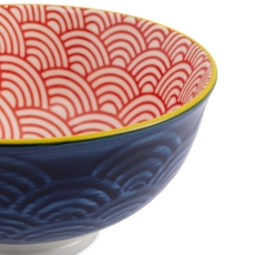 Mikasa Blue Red Arc Nibble Bowl 12cm