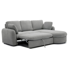 Mabel Curved Corner Sofa Bed Grey