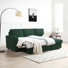 Mickey Corner Sofa Bed Green