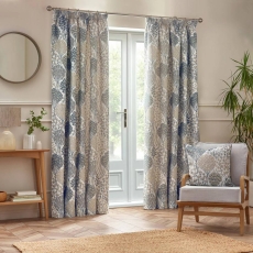Ophelia Pencil Headed Curtains Wedgewood