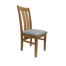 Elio Slat Back Chair Light Grey