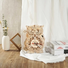 Owl Clock 3D Wooden Puzzle