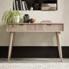 Darby Scandi Oak Console Table With Drawers