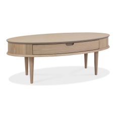 Darby Scandi Oak Coffee Table With Drawer