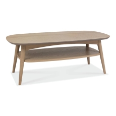 Darby Scandi Oak Coffee Table With Shelf