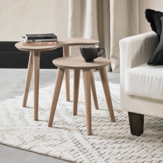 Darby Scandi Oak Nest of Lamp Tables