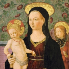 Virgin And Child With An Angel Christmas Cards Pack of 5