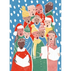 Carol Singers Christmas Cards Pack of 8