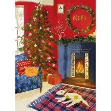 Cosy Afternoon Nap Xmas Christmas Cards Pack of 8