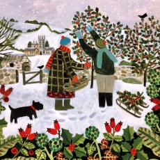 Gathering The Holly Christmas Cards Pack of 8