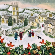 Carol Singers Christmas Cards Pack of 8