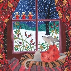 Watching The Snow Christmas Cards Pack of 5