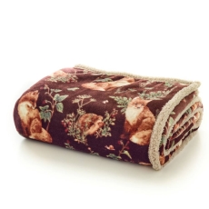 Deyongs Woodland Wildlife Wine Large Throw 140X180cm