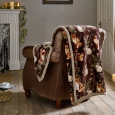 Deyongs Woodland Wildlife Wine Large Throw 140X180cm