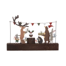 Woodland Christmas Party Block Decoration