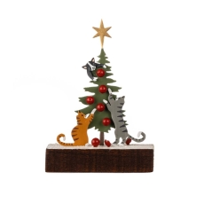 Cats Dressing the Tree Christmas Ornament