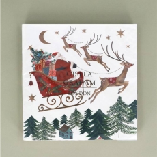 Gisela Graham Santa Sleigh Napkins - Pack of 20