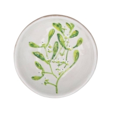 Gisela Graham Small Stoneware Mistletoe Bowl