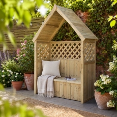 Suffolk 3 Seat Trellis Arbour with Storage