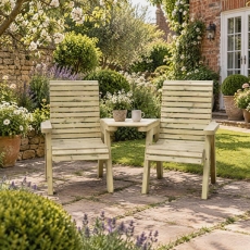 Suffolk Deluxe Love Seat With Angled Tray