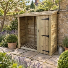 Suffolk Log Store With Tool Storage