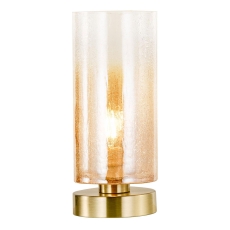 Dar Deena Table Lamp Amber Glass and Antique Brass