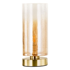 Dar Deena Table Lamp Amber Glass and Antique Brass