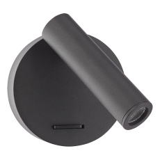 Dar Itala Single Spotlight Matt Black LED