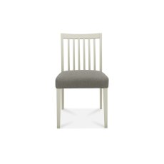 Burnham Low Slat Back Grey Washed Oak & Soft Grey Chair - Titanium