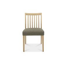 Burnham Low Slat Back Oak Chair - Black Gold