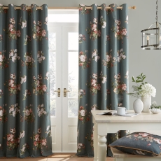 Laura Ashley Rosemore Eyelet Headed Blackout Lined Curtains